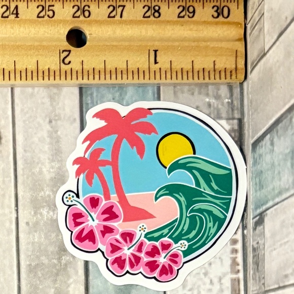 🌀10/$10🌀 Hawaii Beach Coconut Girl Reusable Waterproof Vinyl Sticker Decal - Picture 1 of 1